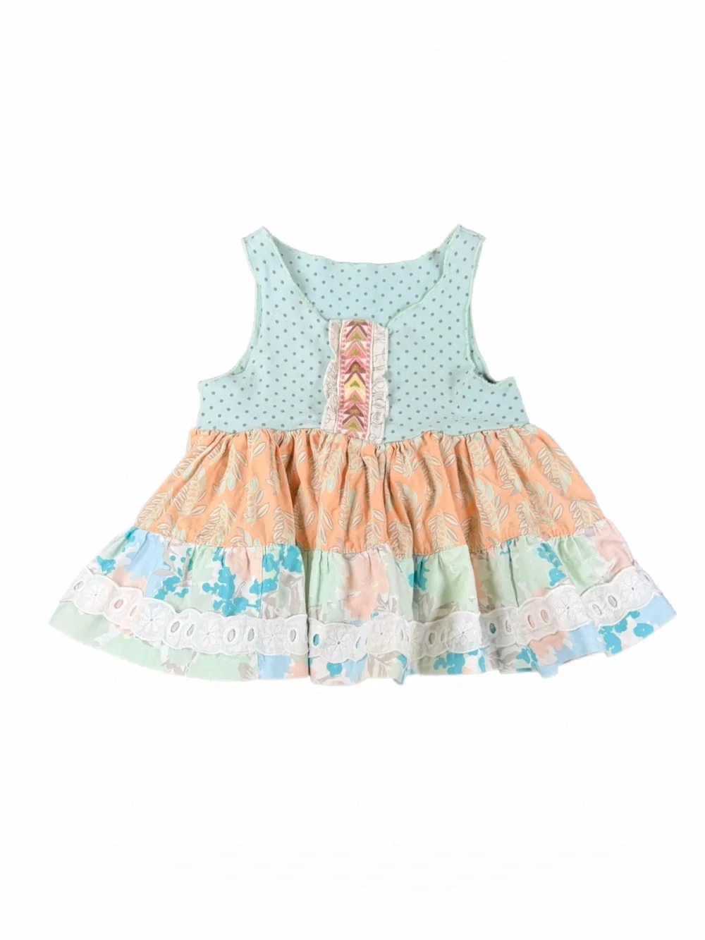 MATILDA JANE PLATINUM Sleeveless Patchwork Dress - 2